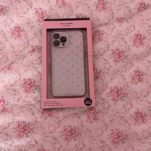 Kate Spade Clear iPhone Case with Pink Accents